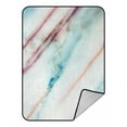 thumbnail image 1 of ABPHQTO Marble Texture Floor Stone Red Blue Stone Fleece Blanket Fleece Back Throw Blanket 58x80 Inch, 1 of 1