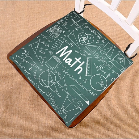 ABPHQTO Math Theoryformula Equation Doodle Blackboard Chair Pad Seat Cushion Chair Cushion Floor Cushion Two Sides Printing 20x20 Inch