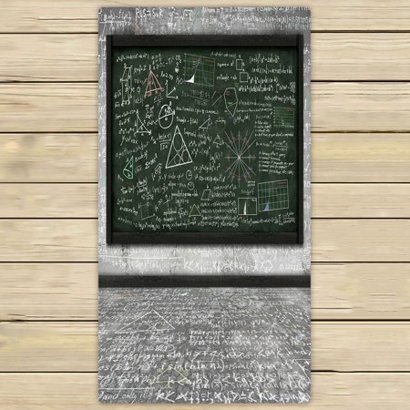 ABPHQTO Maths Formula On Chalkboard In Classroom Towels,Beach Bath Pool Sprot Travel Hand Spa Towel 30x56 Inch