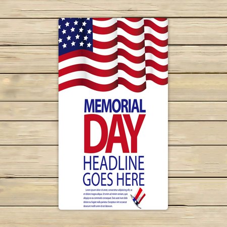 ABPHQTO Memorial Day Flag Design Towels,Beach Bath Pool Sprot Travel Hand Spa Towel 16x28 Inch