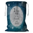 thumbnail image 1 of ABPHQTO Moon At Night I Love You To The Moon And Back Storage Basket Laundry Bag with Drawstring 24x32 Inch, 1 of 3