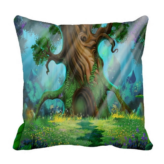 ABPHQTO Morning Forest Video Game'S Digital Cg Artwork Pillow Case Pillow Cover Pillow Protector Two Sides For Couch Bed 20x20 Inch
