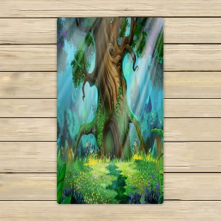ABPHQTO Morning Forest Video Game'S Digital Cg Artwork Towels Beach Bath Pool Sprot Travel Hand Spa Towel 16x28 Inch