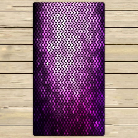 ABPHQTO Mosaic Bright Violet Disco Towels,Beach Bath Pool Sprot Travel Hand Spa Towel 30x56 Inch