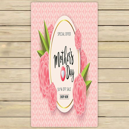 ABPHQTO Mothers Day Colorful Towels Beach Bath Pool Sprot Travel Hand Spa Towel 30x56 Inch