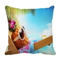 thumbnail image 1 of ABPHQTO Ms Pineapple On Beach Chair Pillow Case Pillow Cover Pillow Protector Two Sides For Couch Bed 16x16 Inch, 1 of 1