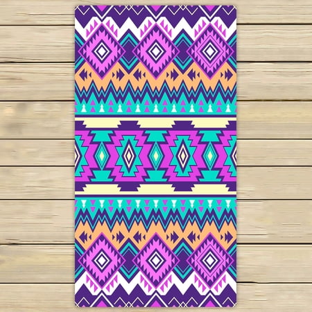ABPHQTO Multicolor Aztec Towels Beach Bath Pool Sprot Travel Hand Spa Towel 30x56 Inch