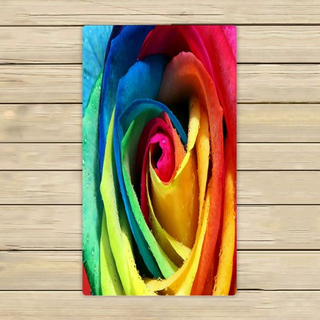ABPHQTO Multicolor Rose Towels Beach Bath Pool Sprot Travel Hand Spa Towel 16x28 Inch