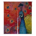 thumbnail image 1 of ABPHQTO Multicolored Peacock Modern Art Japanese Noren Curtain Doorway Door Window Treatment Curtains Cotton Linen Curtain 105x120 cm, 1 of 1