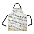 thumbnail image 1 of ABPHQTO Music Notes Stave Old Paper Apron Home Kitchen Apron with Pockets, 1 of 1