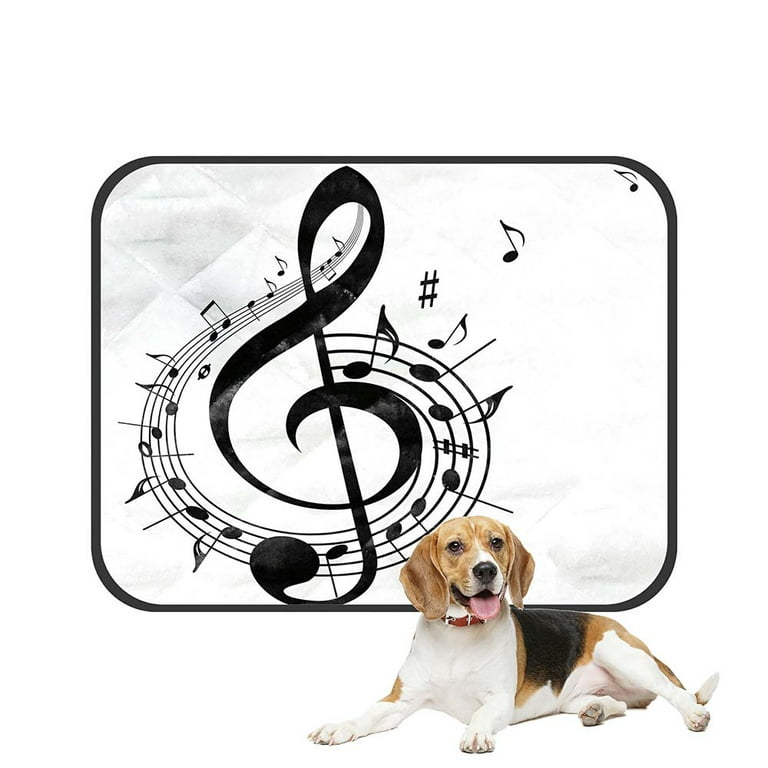 ABPHQTO Music Theme Pet Dog Cat Bed Pee Pads Mat Cushion Potty
