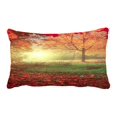 thumbnail image 1 of ABPHQTO Mystery Autumn Landscape Yellow Trees Falling Leaves Natural Pillow Case Pillow Cover Pillow Protector Two Sides For Couch Bed 20x30 Inch, 1 of 1