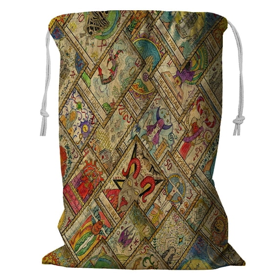 ABPHQTO Mystic And Vintage Astrology Storage Basket Laundry Bag with Drawstring 24x32 Inch