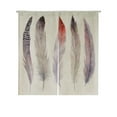 thumbnail image 1 of ABPHQTO N Watercolor Paintings Vibrant Feather Fly Bird Japanese Noren Curtain Doorway Door Window Treatment Curtains Cotton Linen Curtain 85x90 cm, 1 of 1