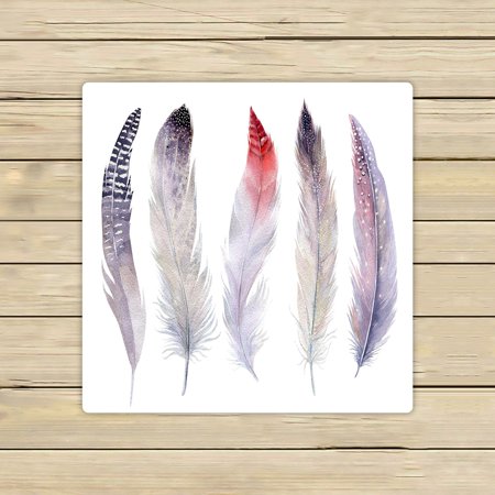 ABPHQTO N Watercolor Paintings Vibrant Feather Fly Bird Towels Beach Bath Pool Sprot Travel Hand Spa Towel 13x13 Inch