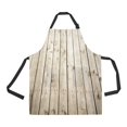 thumbnail image 1 of ABPHQTO Natural Wooden Floor Apron Home Kitchen Apron with Pockets, 1 of 1