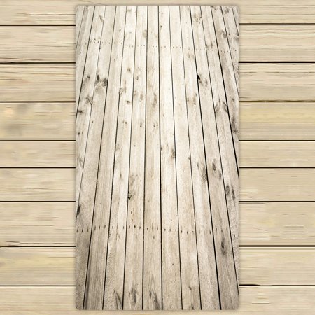 ABPHQTO Natural Wooden Floor Towels,Beach Bath Pool Sprot Travel Hand Spa Towel 30x56 Inch