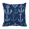 thumbnail image 1 of ABPHQTO Nautical Doodle Anchors Pillow Case Pillow Cover Pillow Protector Two Sides For Couch Bed 16x16 Inch, 1 of 1