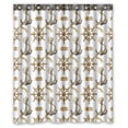 thumbnail image 1 of ABPHQTO Nautical Pattern Waterproof Polyester Shower Curtain and Hooks For Home Decor 60x72 Inch, 1 of 1