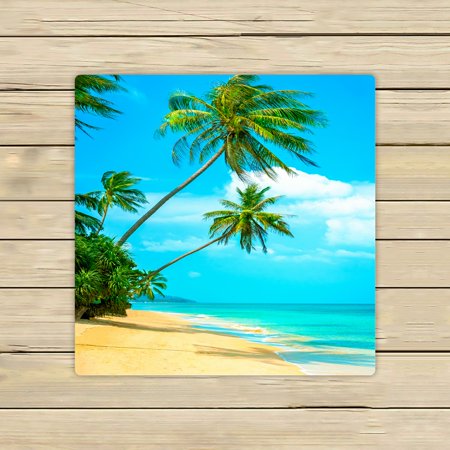 ABPHQTO Nice Tropical Beach Palms Towels Beach Bath Pool Sprot Travel Hand Spa Towel 13x13 Inch