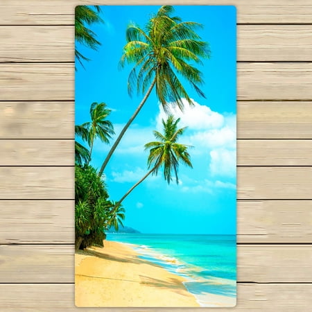 ABPHQTO Nice Tropical Beach Palms Towels Beach Bath Pool Sprot Travel Hand Spa Towel 30x56 Inch