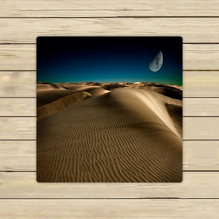 ABPHQTO Night In The Desert Sand Dunes Towels,Beach Bath Pool Sprot Travel Hand Spa Towel 13x13 Inch