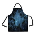 thumbnail image 1 of ABPHQTO Night Sky Milky Way Trees Apron Home Kitchen Apron with Pockets, 1 of 2
