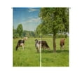 thumbnail image 1 of ABPHQTO Norman Black And White Cows Grazing On Grassy Green Field Japanese Noren Curtain Doorway Door Window Treatment Curtains Cotton Linen Curtain 105x120 cm, 1 of 1