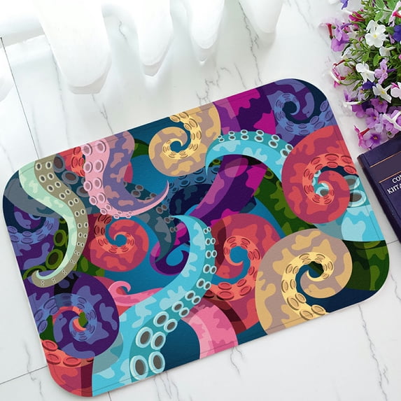 ABPHQTO Octopus Doormat Entrance Rug Area Rug Floor Mat Home Decor 23.5x16.7 Inch