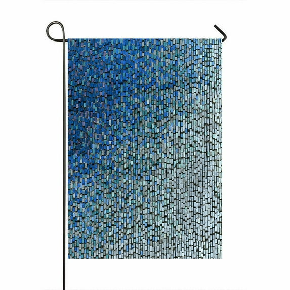 ABPHQTO Old Collapsing Ceramic Mosaic Building Venetian Mosaic Stones Home Outdoor Garden Flag House Banner Size 28x40 Inch