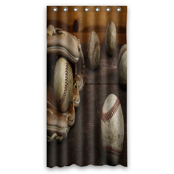 ABPHQTO Old Vintage Baseball Shallow Focus Waterproof Polyester Shower Curtain and Hooks For Home Decor 36x72 Inch