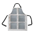 thumbnail image 1 of ABPHQTO Old Wood Door Panel Glass White Paint Full Frame Apron Home Kitchen Apron with Pockets, 1 of 1