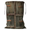 thumbnail image 1 of ABPHQTO Old Wooden Door With Rusty Hinges Storage Basket Laundry Bag with Drawstring 18x24 Inch, 1 of 3
