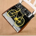 thumbnail image 1 of ABPHQTO Old Yellow Bike Window Coffee Shop Chair Pad Seat Cushion Chair Cushion Floor Cushion Two Sides Printing 16x16 Inch, 1 of 1