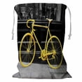 thumbnail image 1 of ABPHQTO Old Yellow Bike Window Coffee Shop Storage Basket Laundry Bag with Drawstring 24x32 Inch, 1 of 3