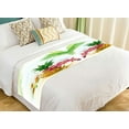 thumbnail image 1 of ABPHQTO Orchid Flowers Pineapple Fruit Bed Runner Bedding Scarf Bed Decoration 20x95 inch, 1 of 1