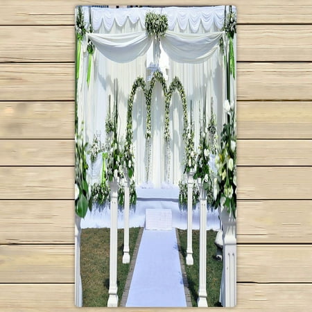 ABPHQTO Outdoor Wedding Ceremony Towels Beach Bath Pool Sprot Travel Hand Spa Towel 30x56 Inch