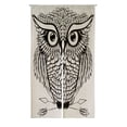 thumbnail image 1 of ABPHQTO Owl Branch Black White Zentangle Art Japanese Noren Curtain Doorway Door Window Treatment Curtains Cotton Linen Curtain 85x150 cm, 1 of 1