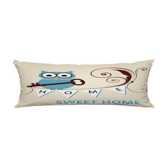 ABPHQTO Owl Key Home Sweet Home Body Pillow Covers Pillow Case Protector Pillowcase 20x60 Inch