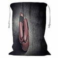 thumbnail image 1 of ABPHQTO Pair Of Red Boxing Gloves Hanging On Wall Storage Basket Laundry Bag with Drawstring 18x24 Inch, 1 of 3
