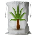 thumbnail image 1 of ABPHQTO Palm Tree Icon White Storage Basket Laundry Bag with Drawstring 24x32 Inch, 1 of 3
