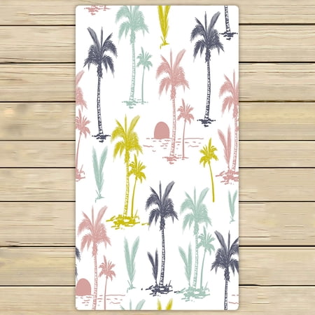 ABPHQTO Palm Trees Towels,Beach Bath Pool Sprot Travel Hand Spa Towel 30x56 Inch