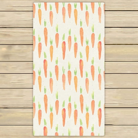 ABPHQTO Paper Texture Cute Carrot Towels,Beach Bath Pool Sprot Travel Hand Spa Towel 30x56 Inch