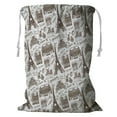 thumbnail image 1 of ABPHQTO Paris Landmark Lettering Vintage Doodle French Storage Basket Laundry Bag with Drawstring 18x24 Inch, 1 of 3