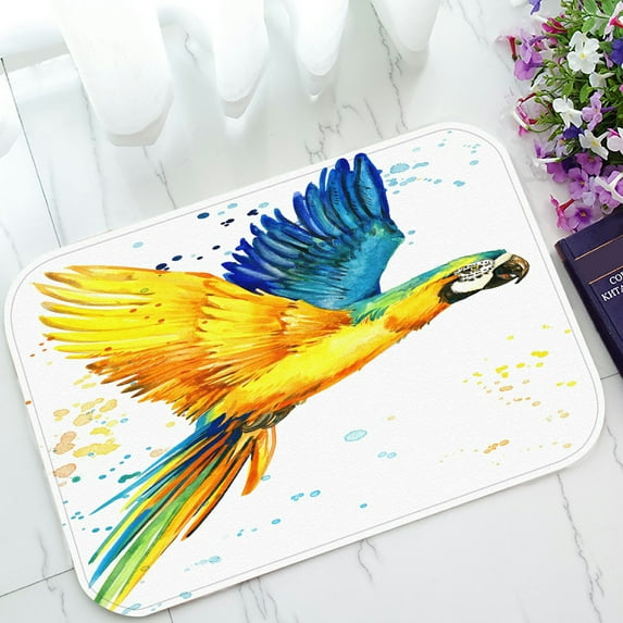 ABPHQTO Parrot Bird Doormat Entrance Rug Area Rug Floor Mat Home Decor 23.5x16.7 Inch