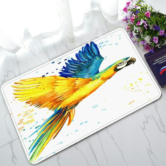 ABPHQTO Parrot Bird Doormat Entrance Rug Area Rug Floor Mat Home Decor 30x18 Inch
