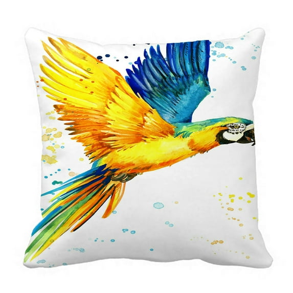 ABPHQTO Parrot Bird Pillow Case Pillow Cover Pillow Protector Two Sides For Couch Bed 18x18 Inch