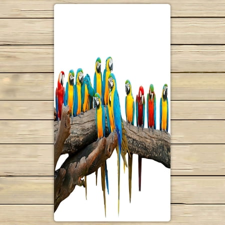 ABPHQTO Parrots In The Park Towels,Beach Bath Pool Sprot Travel Hand Spa Towel 30x56 Inch