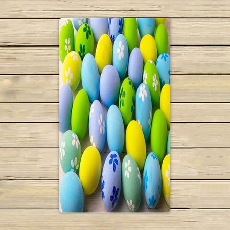 ABPHQTO Pastel Colored Easter Eggs Towels,Beach Bath Pool Sprot Travel Hand Spa Towel 16x28 Inch