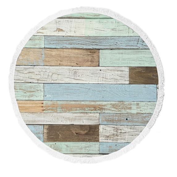 ABPHQTO Pastel Wood Wall Texture Beach Towel Beach Blanket with Tassels Beach Throw Towel Yoga Mat Picnic Blanket